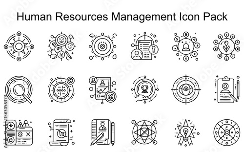 Human Resources Management Icon Set
