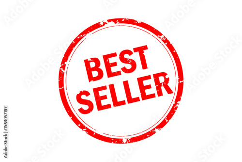BEST SELLER - BEST SELLER text written on Red Rubber Stamp 
