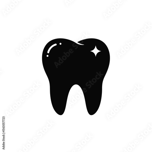 Tooth with Sparkle Silhouette