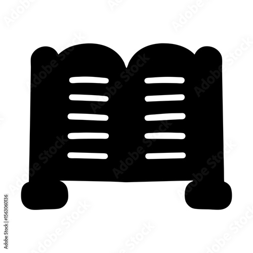 Symbolic Representation of the Ten Commandments on Two Stone Tablets