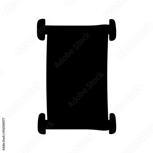 Abstract illustration of a scrolled document on a white background with clean lines