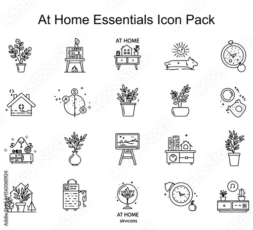 At Home Essentials Icon Pack
