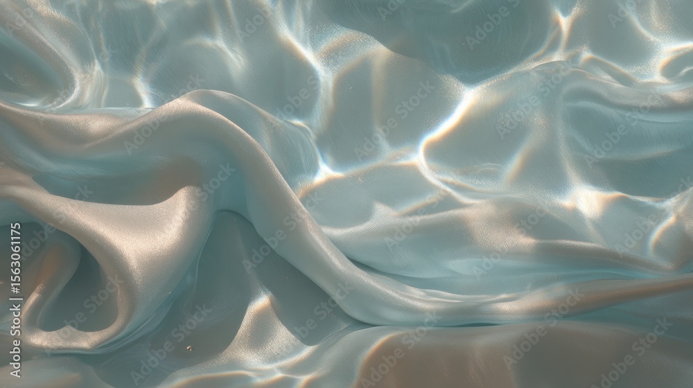 Obraz premium Abstract underwater fabric with sunlight reflections