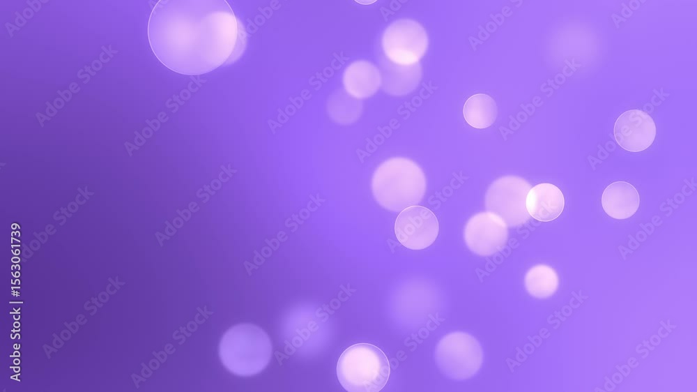 Abstract Purple Background with Floating Bokeh Lights Animation
