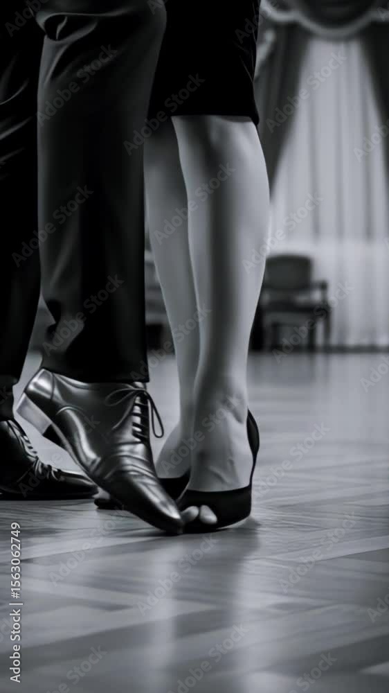 Elegant dancers embrace the rhythm at a vibrant ballroom event in the evening light Elegant dancers embrace the rhythm at a vibrant ballroom event in the evening light