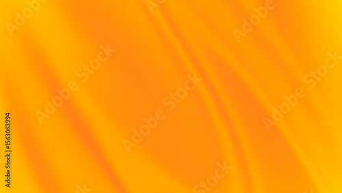 Abstract orange silk satin fabric texture background with glowing lines and smooth wave backdrop design