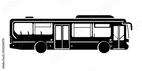 Black and White Bus Silhouette Vector Illustration,
Public Transportation Icon: Bus Outline Graphic,
Simple Bus Vector for Travel and Commute Design,
Isolated Bus Silhouette for Urban Mobility Concept