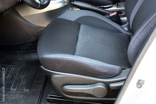 Wallpaper Mural Gray textile drivers seat in a luxury SUV. Fabric car interior. Gray drivers seat in the car. Front seats of a modern passenger car. Torontodigital.ca