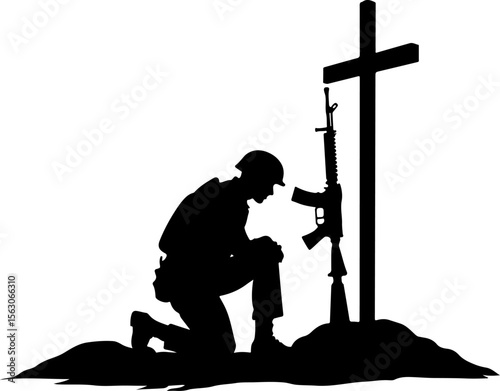  Military Soldiers and Helicopter Silhouette vector bundle