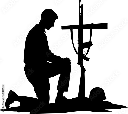  Military Soldiers and Helicopter Silhouette vector bundle