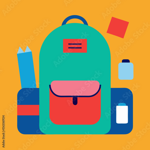 vector illustration of a bag with a school bag