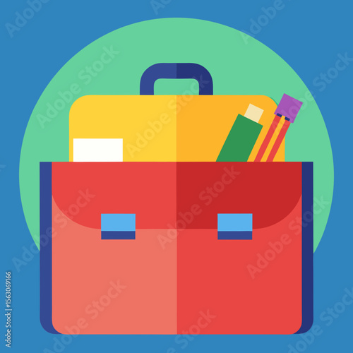 vector illustration of a briefcase