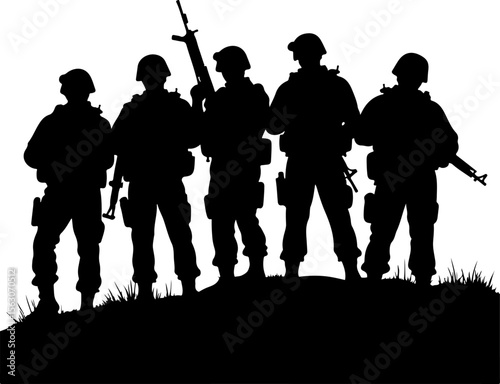 American military, soldiers, helicopter, army, special forces,  vector bundle