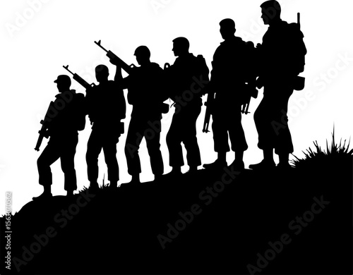 American military, soldiers, helicopter, army, special forces,  vector bundle