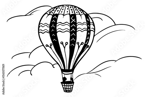 Dreamlike Steam Balloon Hot Air Balloon Vintage Air Ship Fantasy
