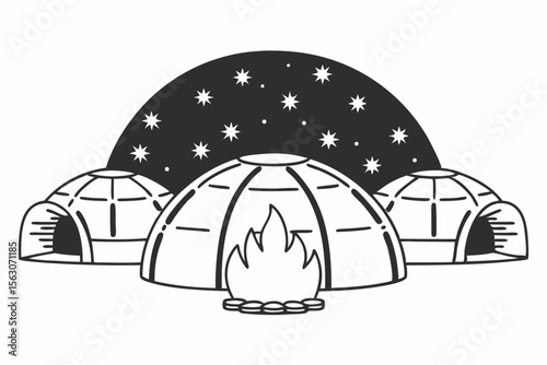 Futuristic Holographic Nomad Outpost Banner Design