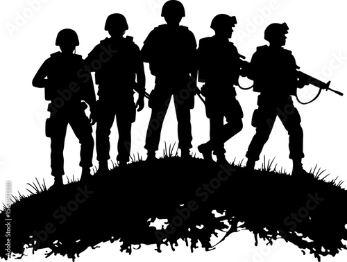 American military, soldiers, helicopter, army, special forces,  vector bundle