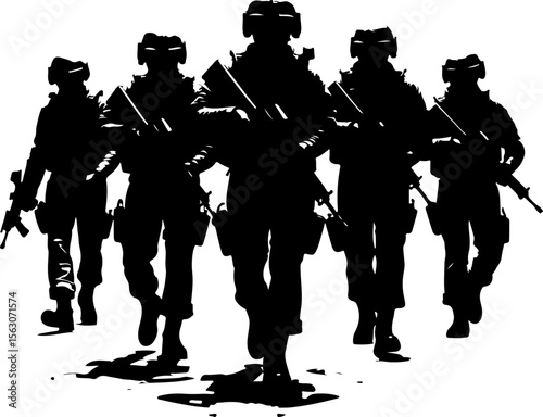 American military, soldiers, helicopter, army, special forces,  vector bundle