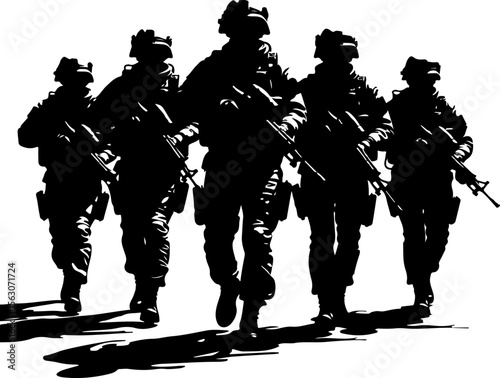 American military, soldiers, helicopter, army, special forces,  vector bundle