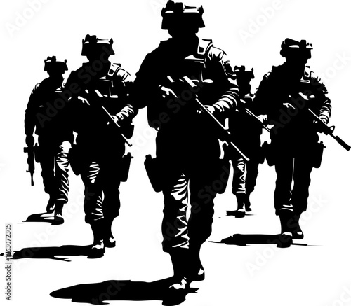 American military, soldiers, helicopter, army, special forces,  vector bundle