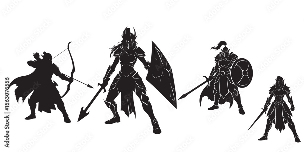 Obraz premium Fantasy Warrior or Elf Pose