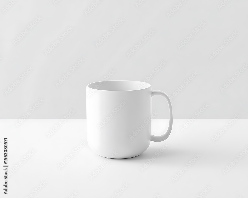 Fototapeta premium White mug on a table