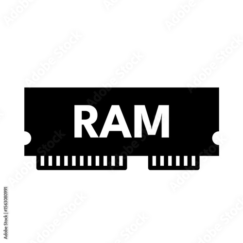RAM memory card – vector icon