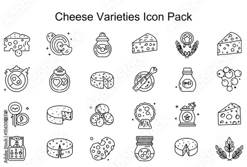 Cheese Varieties Icon Pack