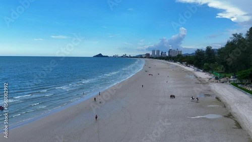 Resort town meets blue sea and white sand shoreline