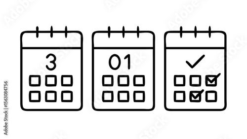 Calendar dates schedule appointment reminder event agenda planner icon vector