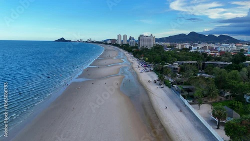 Tropical sea with gentle ripples near clean shore