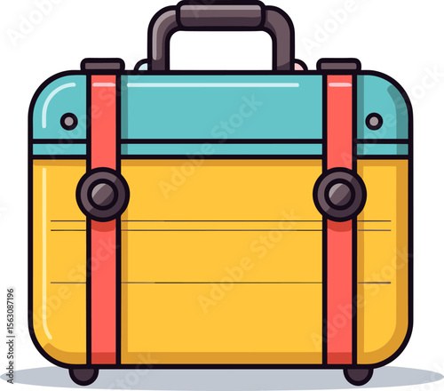 Stylized Suitcase Illustration for Travel and Vacation Concepts
