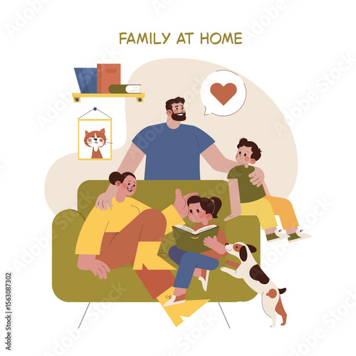 Family Bonding Time with Parents and Children at Home