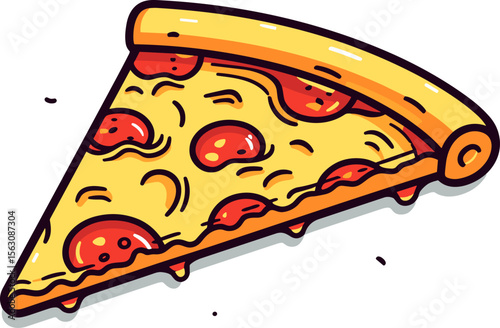 A Slice of Pepperoni Pizza: Delicious Italian Cuisine