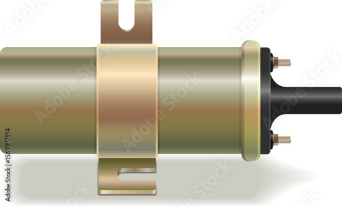 Ignition Coil for Car Engine – Vector Auto Part Illustration