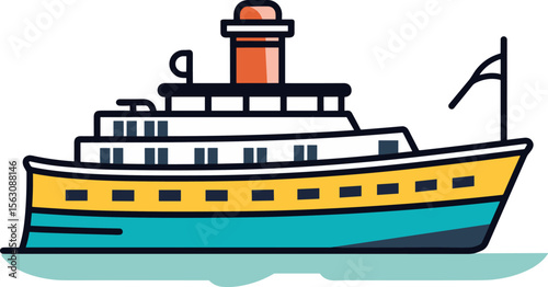Vibrant Vessel: A Voyage on the Water