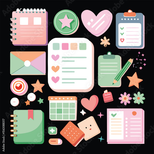 Digital Planner Sticker SVG Bundle  Labels, Icons, Notes & Decorative Elements