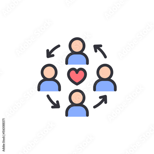 Social Network Connecting People Around Shared Love And Mutual Support