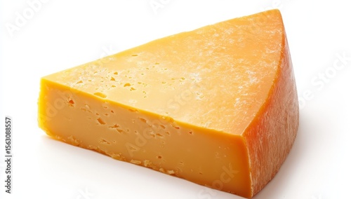Isolated cheese wedge on white background (1)