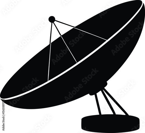 dish antenna silhouette vector
