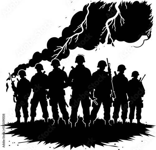 military, soldiers, helicopter, army, special forces,   vector  bundle