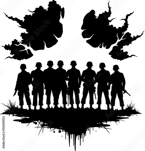 military, soldiers, helicopter, army, special forces,   vector  bundle