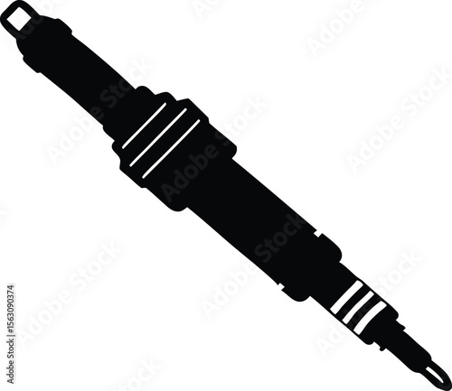 fuel injector silhouette vector