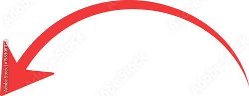Red Curved Down Arrow: Indicating Return, Redirection, or Decline.