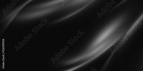 Header and cover poster design. Abstract gradient shapes in black, white, granular, glowing on a black background.	