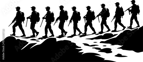 military, soldiers, helicopter, army, special forces,   vector  bundle