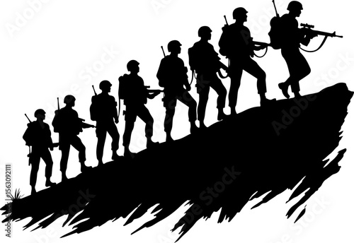 American Military Soldiers Army, and Helicopter Silhouette 