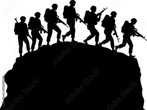 American Military Soldiers Army, and Helicopter Silhouette 