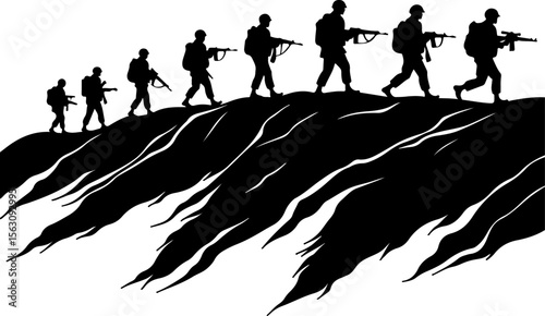 American Military Soldiers Army, and Helicopter Silhouette 