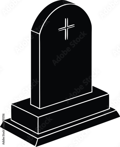 sketch of grave silhouette vector